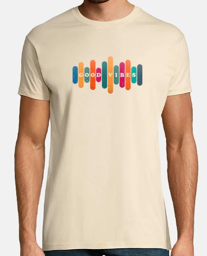 Camiseta Good Vibes Música. Buenas Vibraciones. Hombre