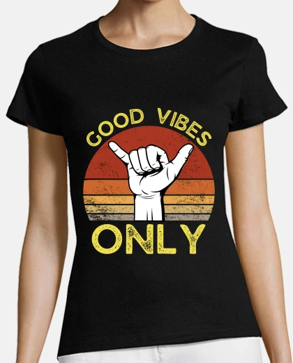 Tee-shirt GOOD VIBES ONLY   VINTAGE SURF