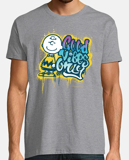 Camiseta Good Vibes only Charlie Brown graffiti