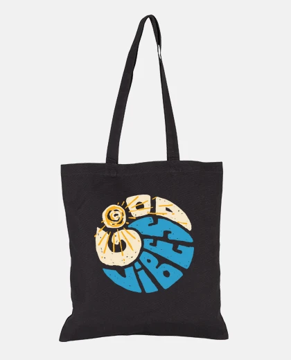 Bag good vibes wave typo