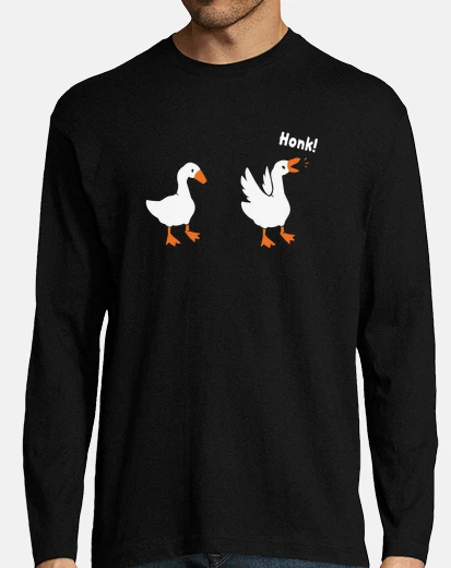 Camiseta goose honk - manga larga para hombre