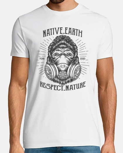 Camiseta Gorila Máscara Native Earth Respect Nat