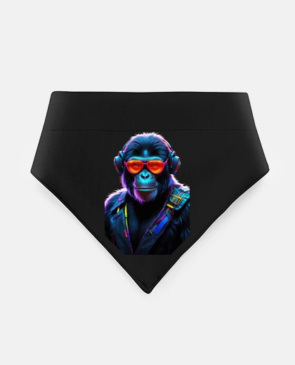 Mascotas gorilla dj dancefloor fluo neon professionale