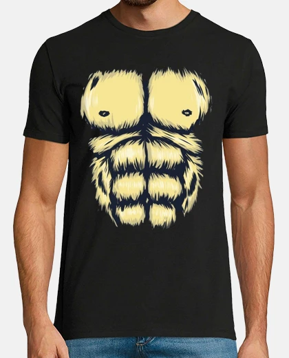 T-shirt gorilla pettorali umorismo seduzione compresse