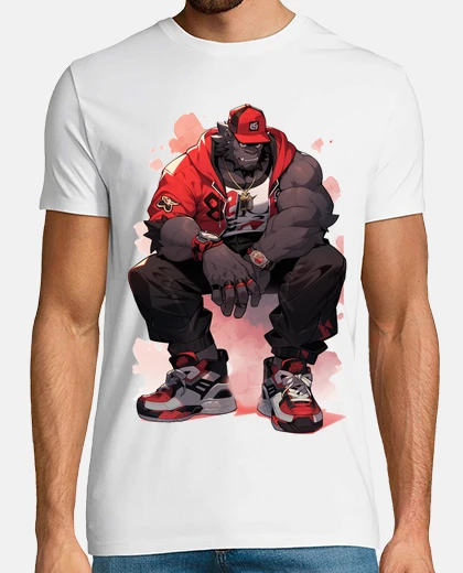 Tee-shirt GORILLE RAPEUR ROUGE