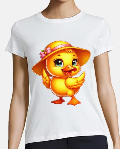 Playera gorro glamour pato amarillo de goma para personalizar
