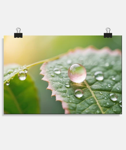 Póster gota de rocío naturaleza colorido vida 
