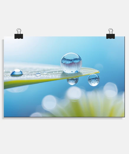 Póster gota de rocío naturaleza colorido vida 