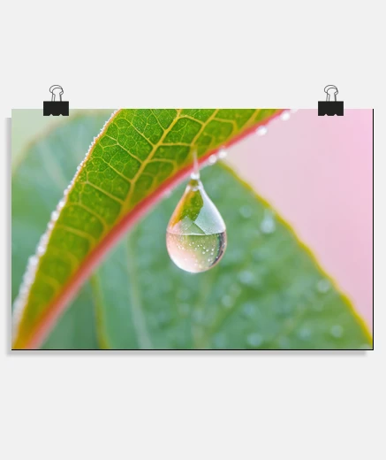 Póster gota de rocío naturaleza colorido vida 
