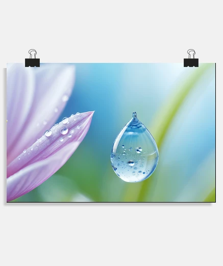 Póster gota de rocío naturaleza colorido vida 