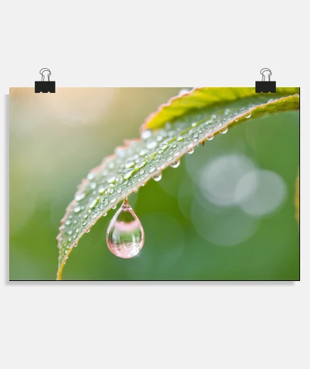 Póster gota de rocío naturaleza colorido vida 