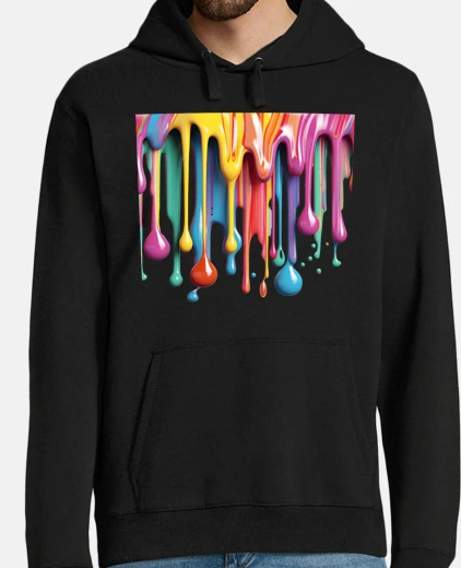 Sudadera goteo goteos multicolor 3d moda