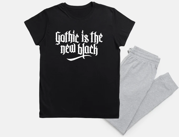 Pyjama gothic is the new black no1 (white)