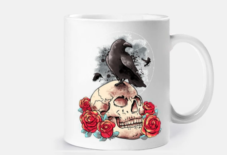 Mug goths occulte lune rose sorcellerie ple