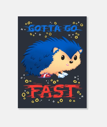 Wall gotta go fast sonic the hedgehog cute