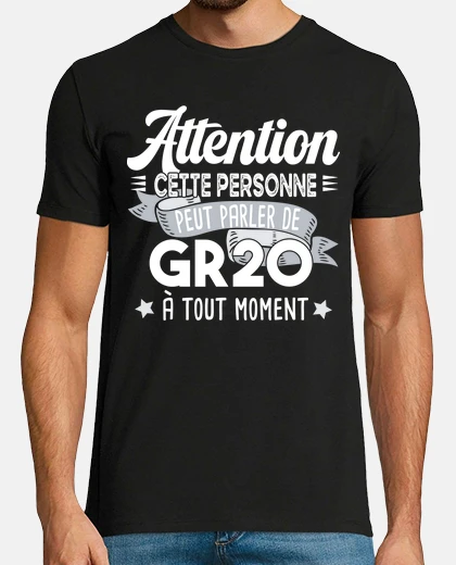Tee-shirt GR20 Corse Randonnée Marathon Cadeau sport
