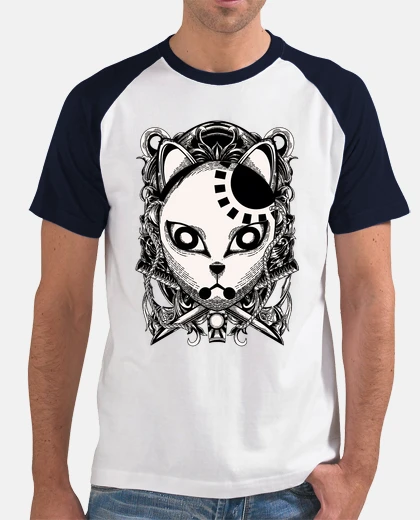 Camiseta grabado máscara de asesino de demonios 