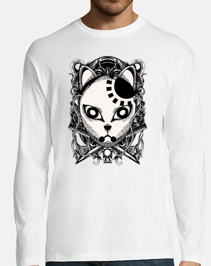 Camiseta grabado máscara de asesino de demonios 