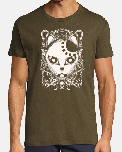 Camiseta grabado máscara de asesino de demonios 