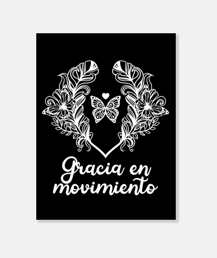 Tableau gracia en movimiento plumes de papillon