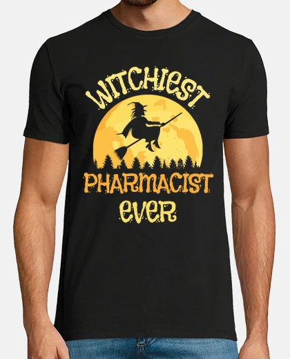 Camiseta gracioso farmacéutico bruja halloween h