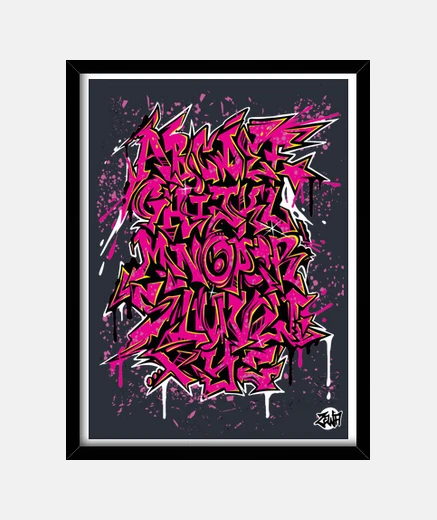 Quadro graffiti alfa