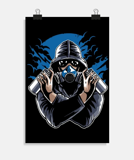 Poster graffiti gas più k