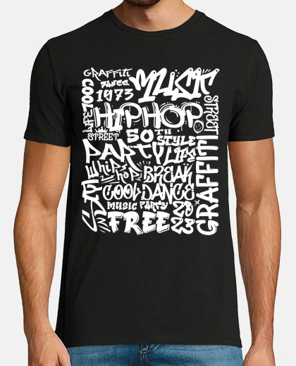 Camiseta Graffiti Hip Hop 50 Años Música Rap Techno Festivalero