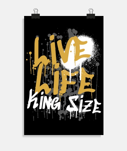 Poster graffiti vie ta vie en grand inspirant affiche atelier magasin salon poster 