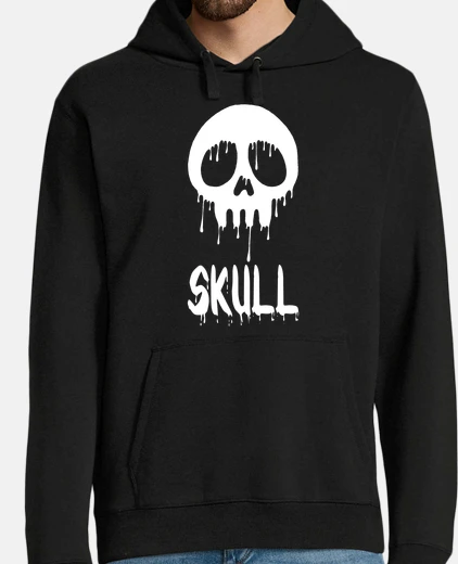 Hoodie graffiti white skull manga