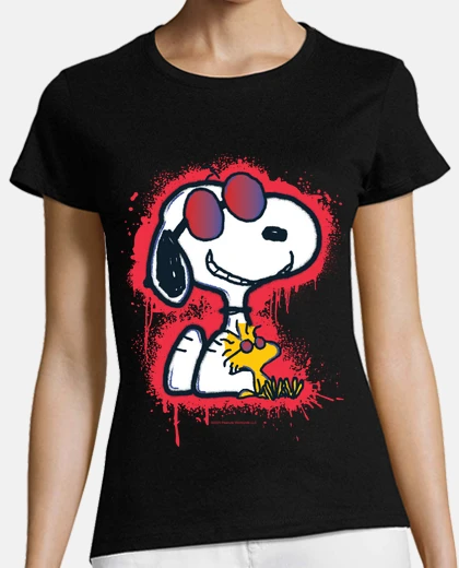Tee-shirt graffitis sympas de Snoopy Woodstock