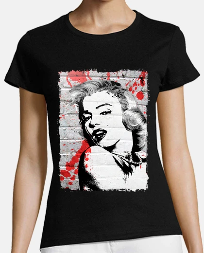 Camiseta Grafiti Marilyn Monroe Arte Urbano Cultura Pop