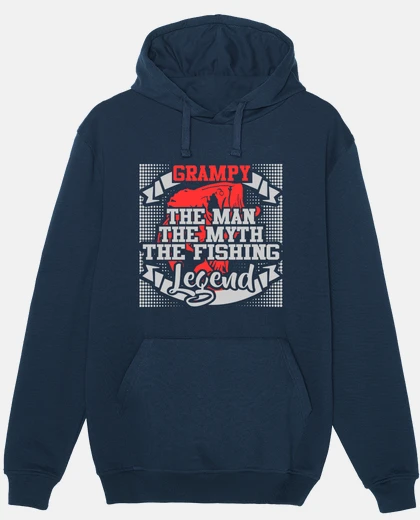 Hoodie GRAMPY THE MAN THE MYTH THE FISING LEGE