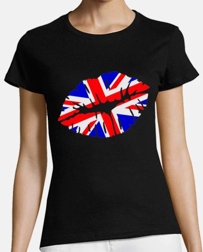 T-shirt gran bretagna bandiera bacio