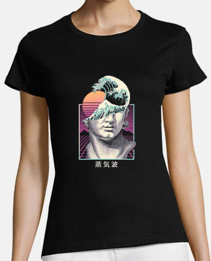Playera gran camisa de vaporwave para mujer