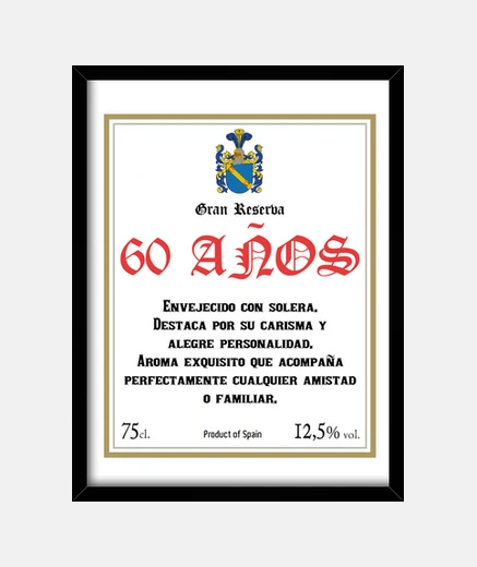Cuadro Gran Reserva 60 años