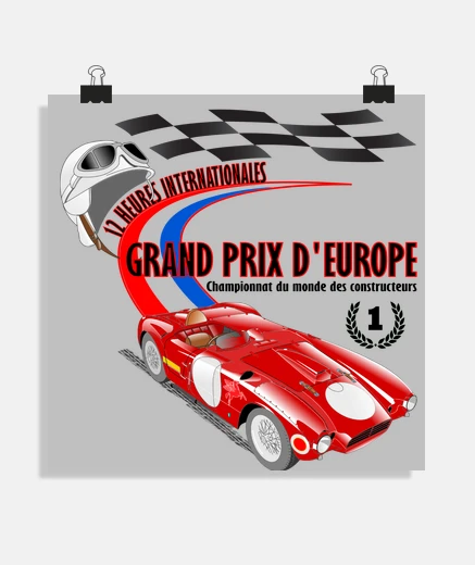 Poster grand prix d&#39;europe