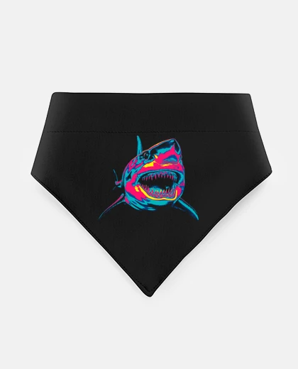 Mascotas grand requin fluo néon DJ dancefloor