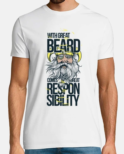 T-shirt grande grande responsabilità barba