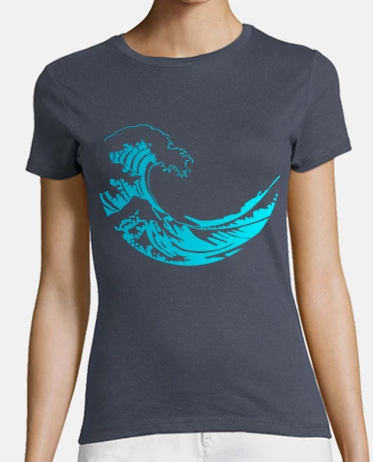 T-shirt grande ondata di k ana gawa