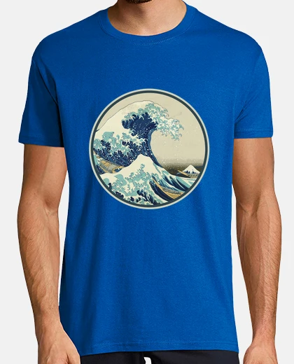 T-shirt grande ondata di k ana gawa