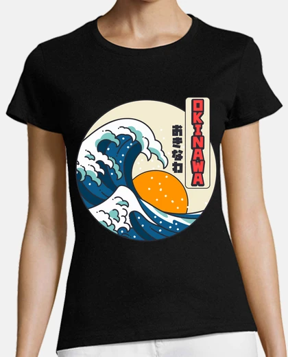 T-shirt grande ondata di kanagawa okinawa giappone anime manga giappone