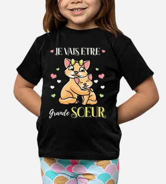 Tee shirt enfant grande soeur humour tostadora