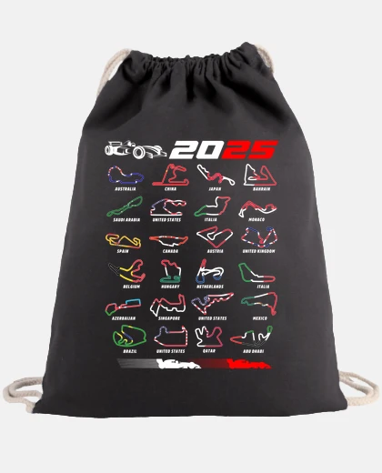 Bolsa Grandes Prémios Circuitos F1 2025 Regalo Coches Racing