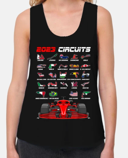 Camiseta Grandes Premios Coches Fórmula 1 2023