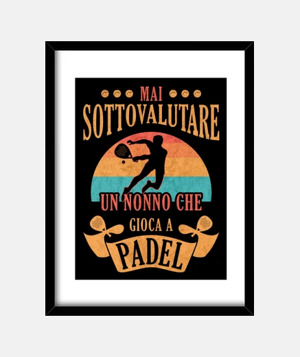 Framed grandpa padel funny padel gift for gran