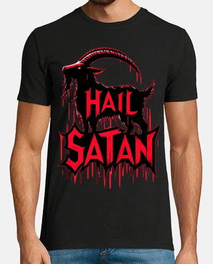 Camiseta granizo satanás cabra graciosa baphomet