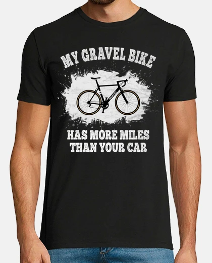 T-shirt Gravel Bike Ciclismo Bici Divertente
