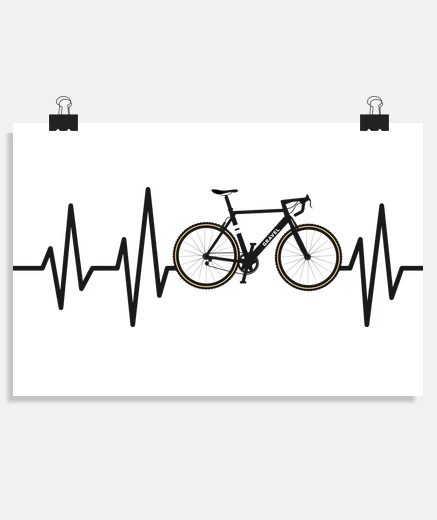 Poster gravel bike heartbeat gravel bike