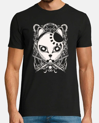 Tee-shirt gravure masque de tueur de démon - lumi